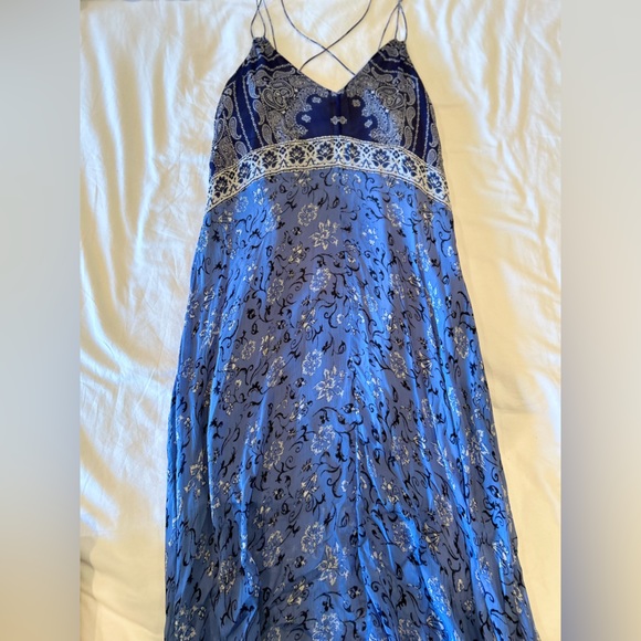 Lucky Brand Blue Paisley Strappy Dress - Picture 3 of 5
